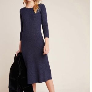 NWT Anthropologie Shimmer Sweater Midi Dress